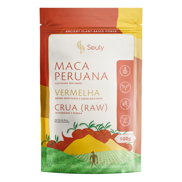 Maca Peruana Vermelha Crua 60g