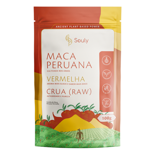 Maca Peruana Vermelha Crua 60g