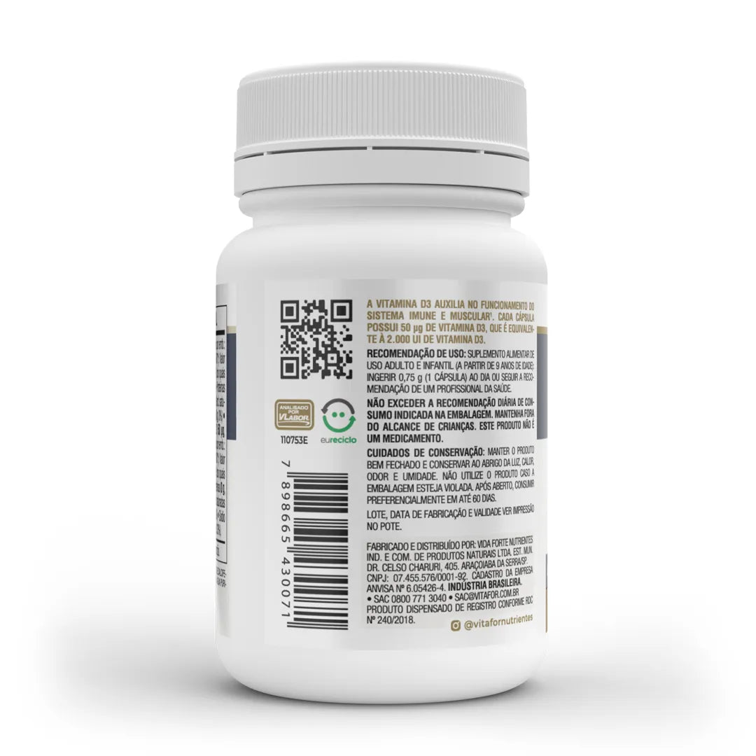 Vitamina D3 60 Cápsulas