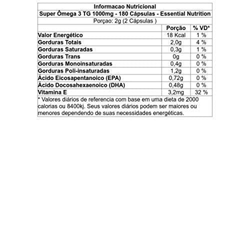 Super Ômega 3 180 Cápsulas - Essential Nutrition